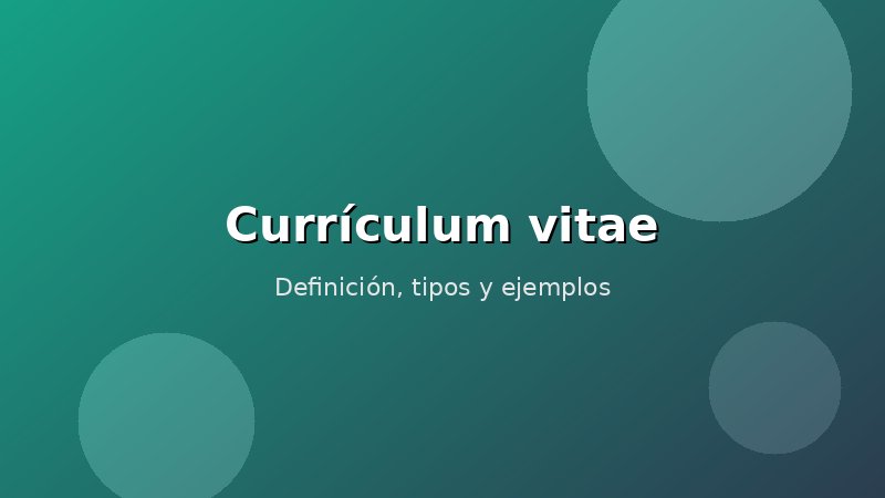 Imagen de Currículum vitae