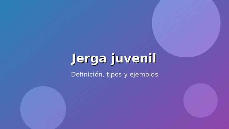 Imagen de Jerga juvenil