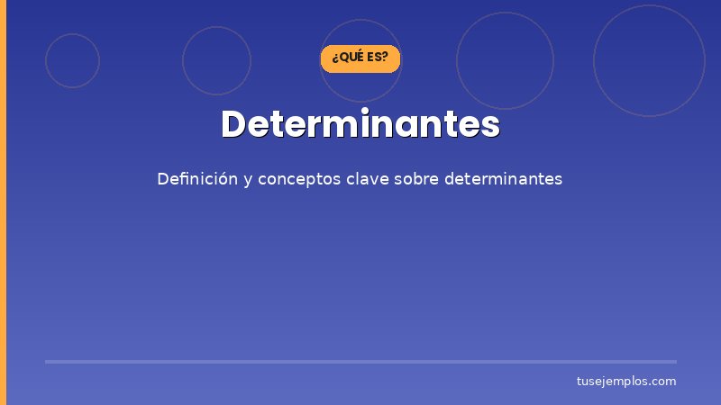 Definición y conceptos clave de Determinantes