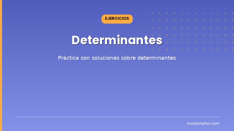 Ejercicios resueltos sobre Determinantes