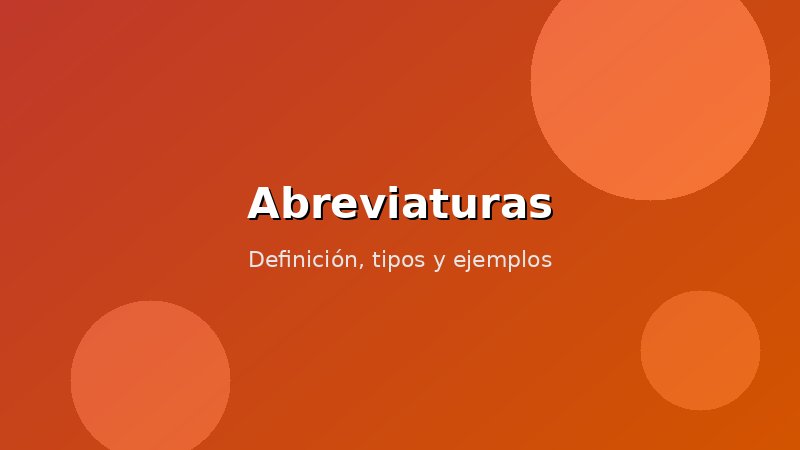 Imagen de Abreviaturas