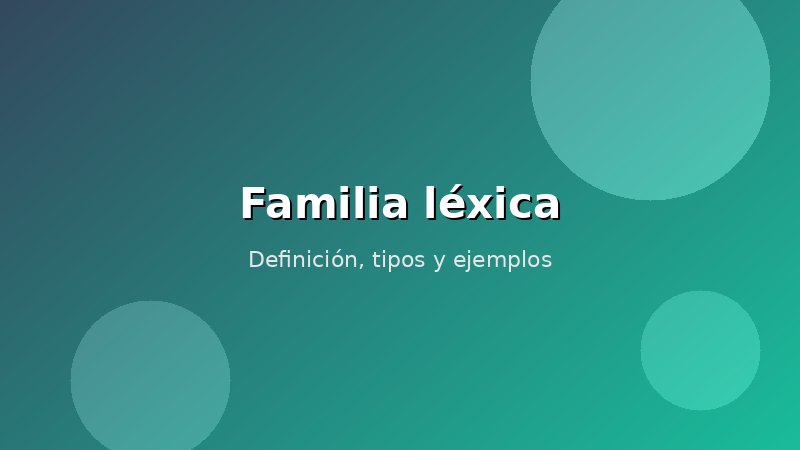 Imagen de Familia léxica