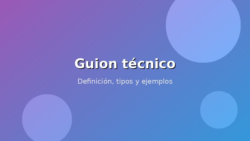 Imagen de Guion técnico