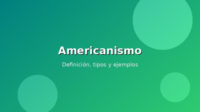 Imagen de Americanismo