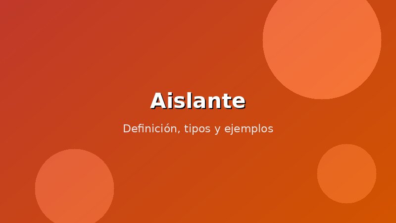 Imagen de Aislante