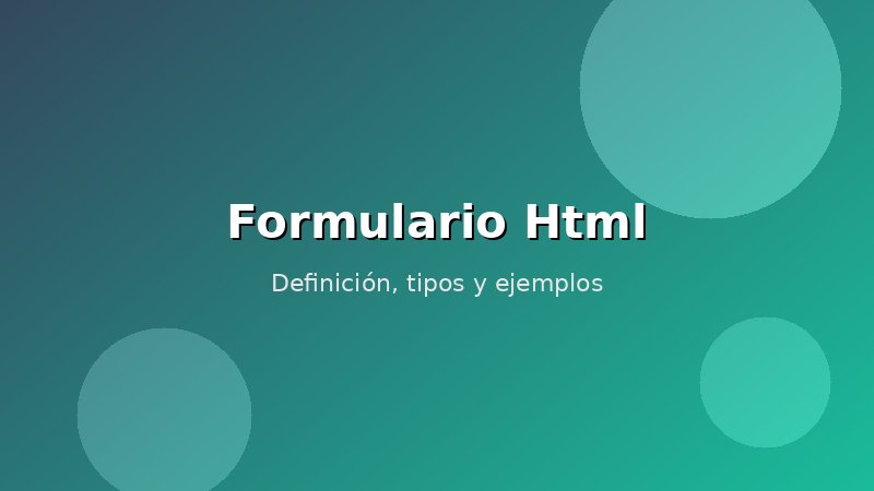 Imagen de Formulario Html
