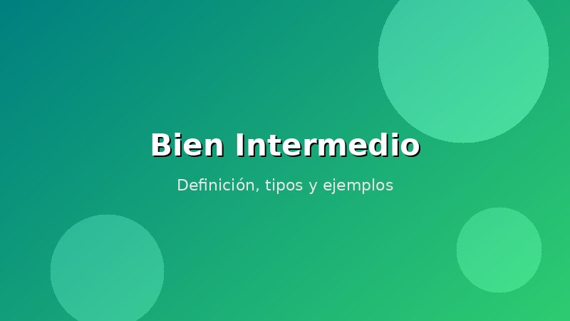 Imagen de Bien Intermedio