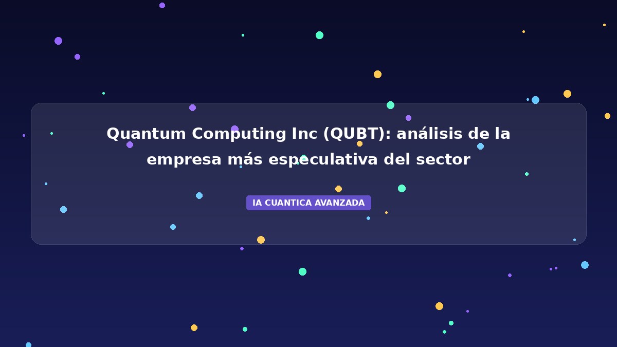 Quantum Computing Inc (QUBT): análisis de la empresa más especulativa del sector