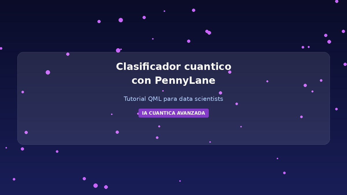 Clasificador cuantico PennyLane tutorial QML data science