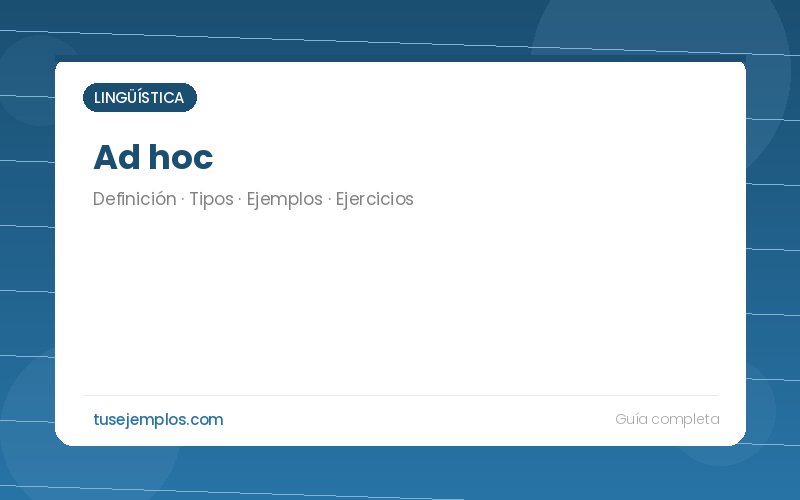 Ad hoc