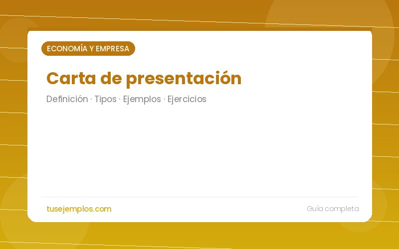 Carta de presentación