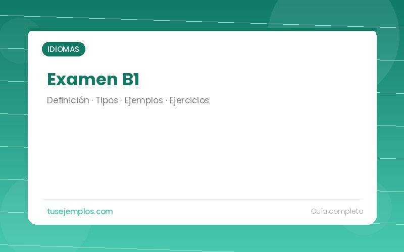 Examen B1