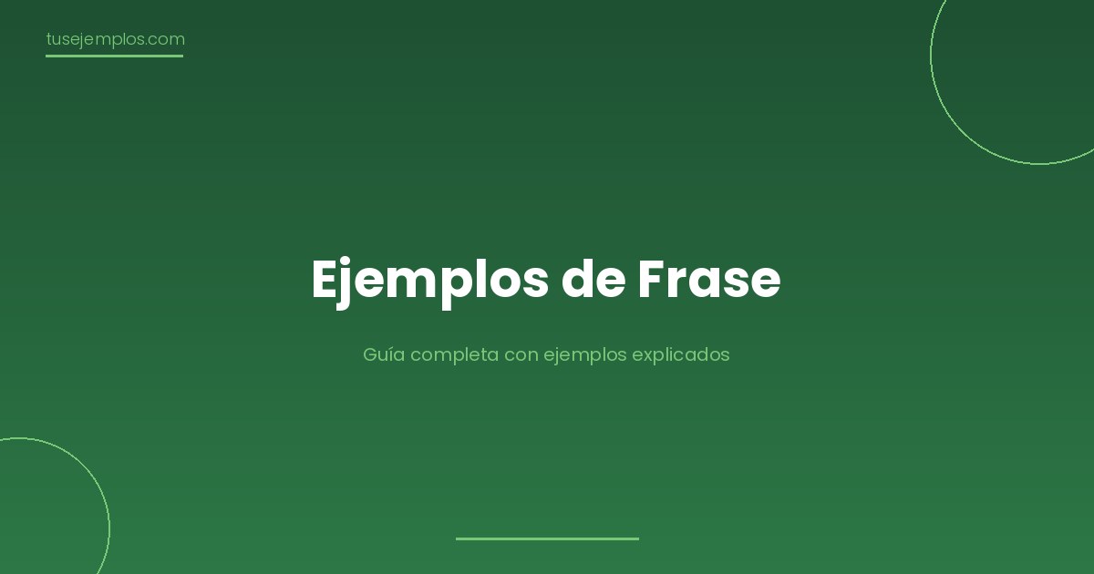 Ejemplos de Frase