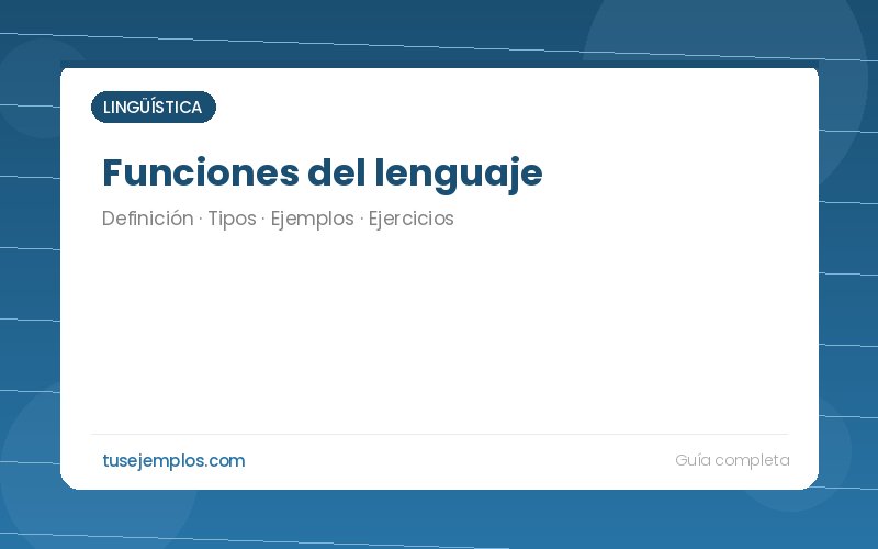 Funciones del lenguaje