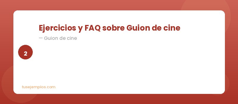 Ejercicios de Guion de cine
