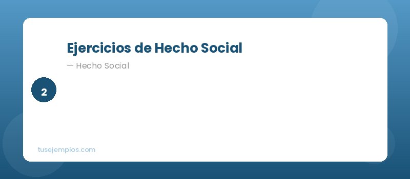Ejercicios de Hecho Social