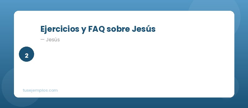 Ejercicios de Jesús