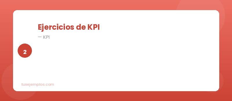 Ejercicios de KPI