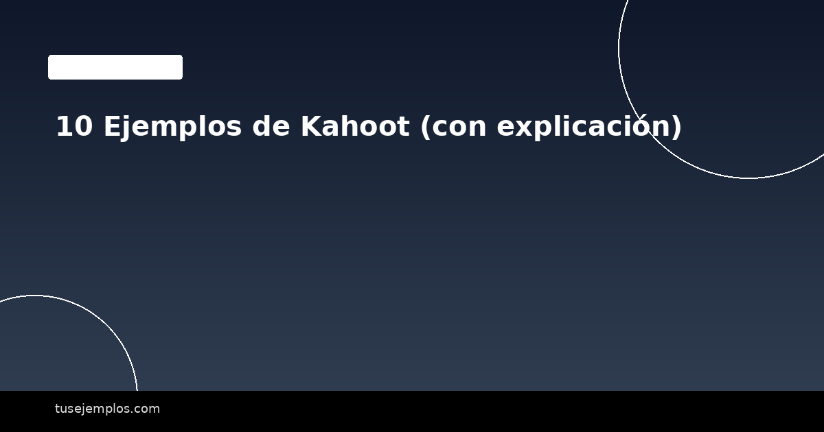 10 Ejemplos de Kahoot (con explicación)