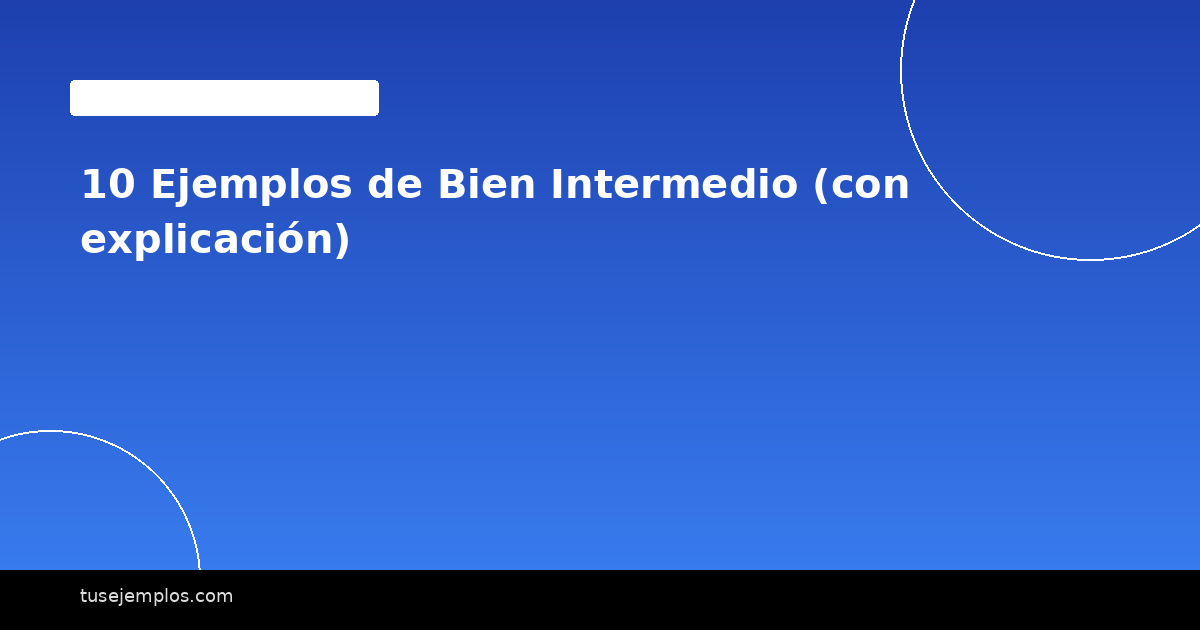10 Ejemplos de Bien Intermedio (con explicación)