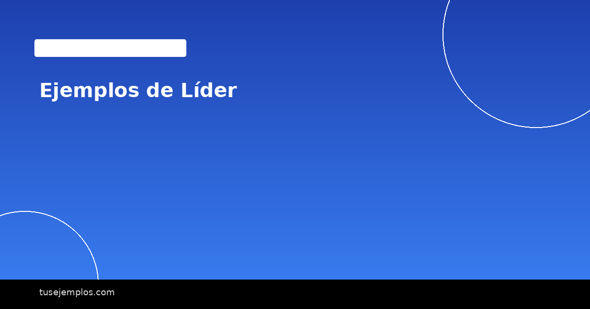 Ejemplos de Líder