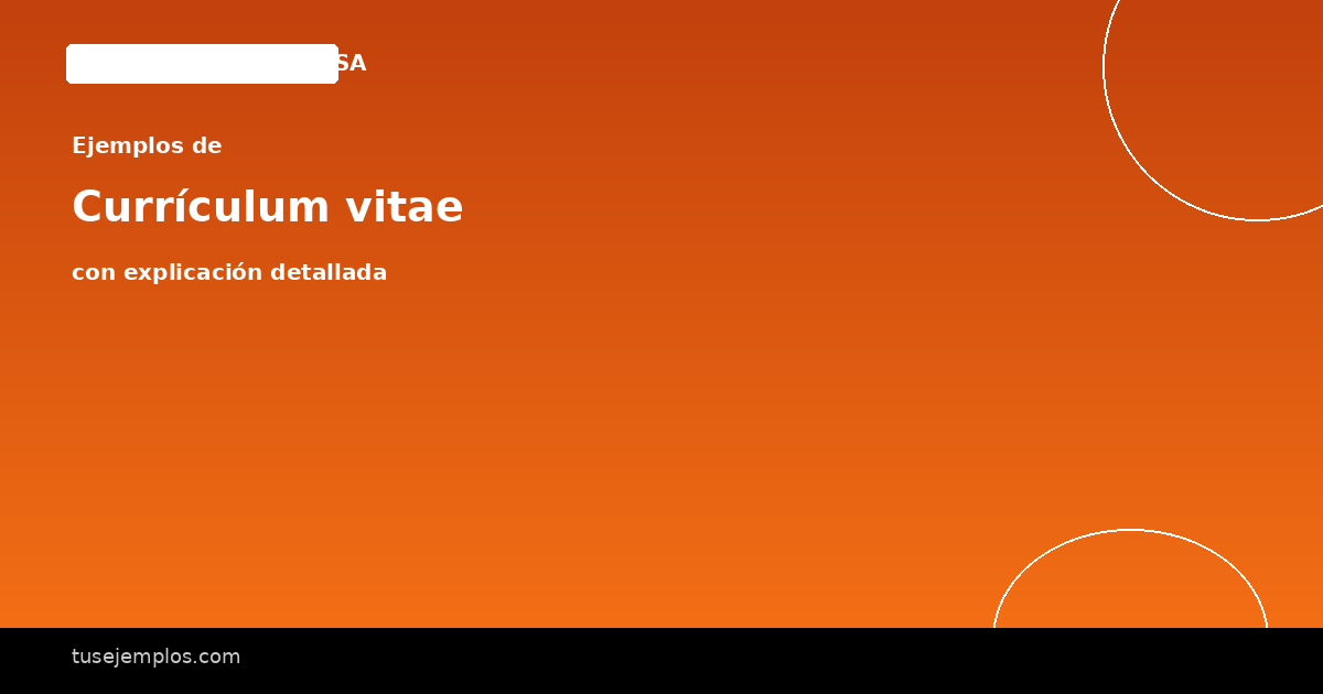 Ejemplos de 25 Ejemplos de Currículum vitae (con explicación s tusejemplos.com
