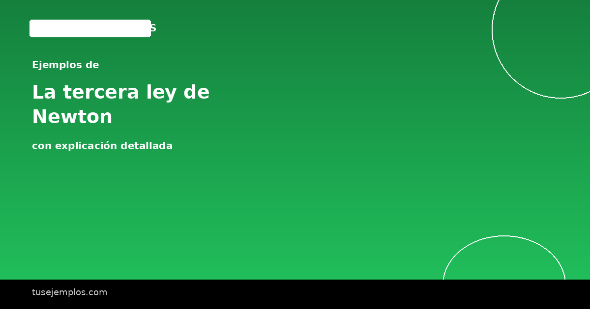 25 Ejemplos de La tercera ley de Newton (con explicación sencilla)