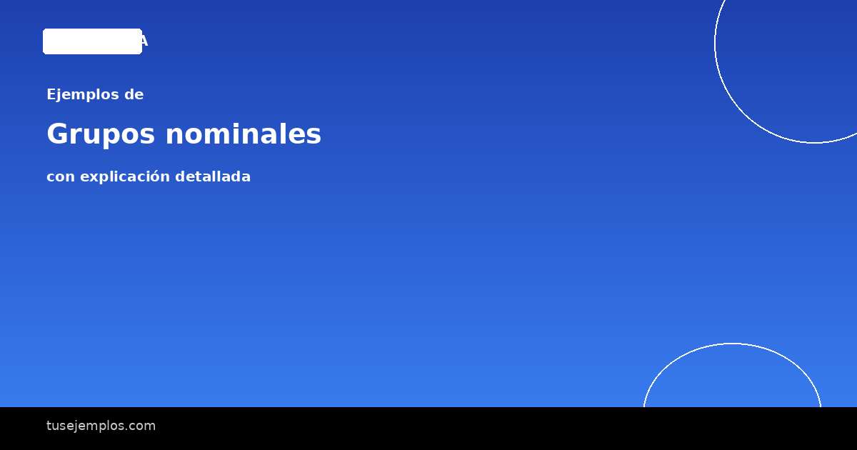 25 Ejemplos de Grupos nominales (con explicación sencilla)