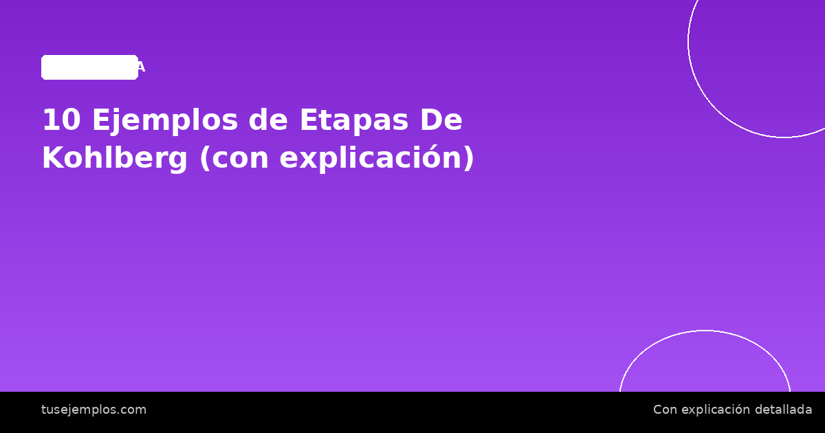 10 Ejemplos de Etapas De Kohlberg (con explicación)