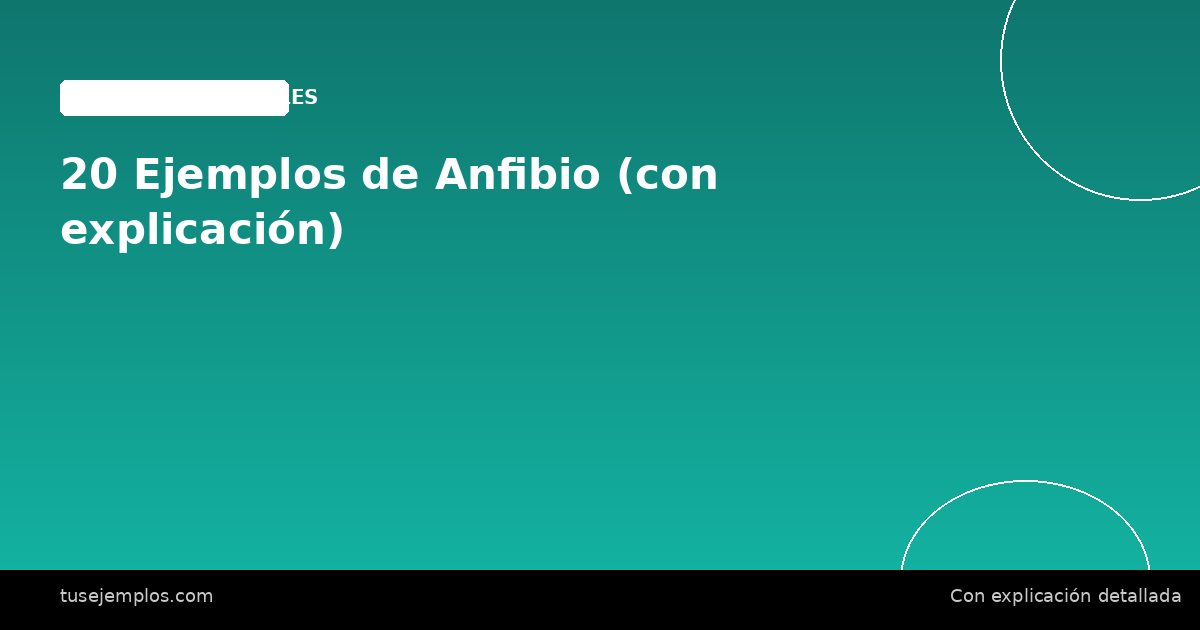 20 Ejemplos de Anfibio (con explicación)