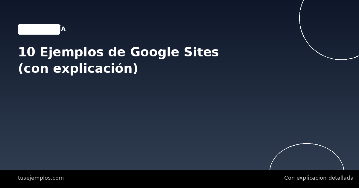 10 Ejemplos de Google Sites (con explicación)
