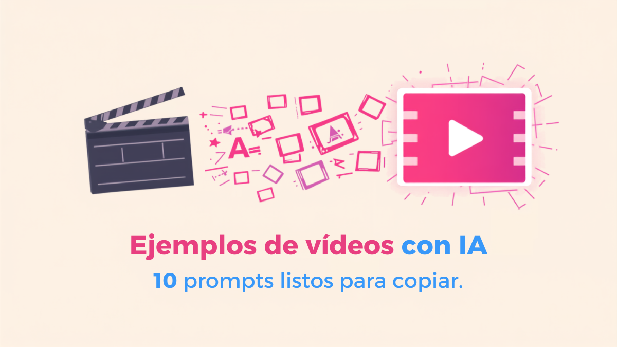 Ejemplos de vídeos creados con IA: 10 prompts listos para copiar y qué herramienta usar en cada caso